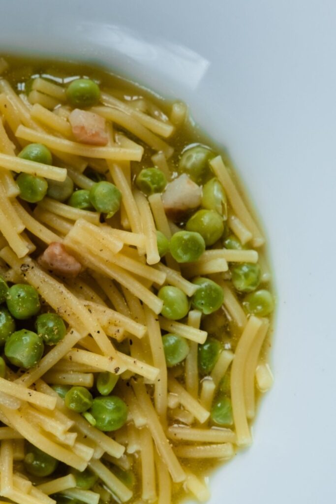 pasta and peas