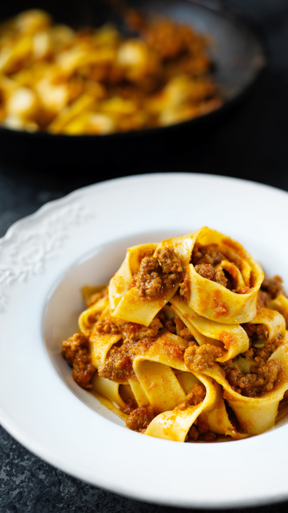 pappardelle with bolognese