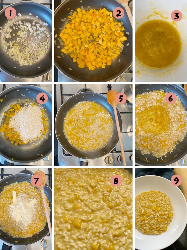 How to make this Easy Pumpkin risotto step by step