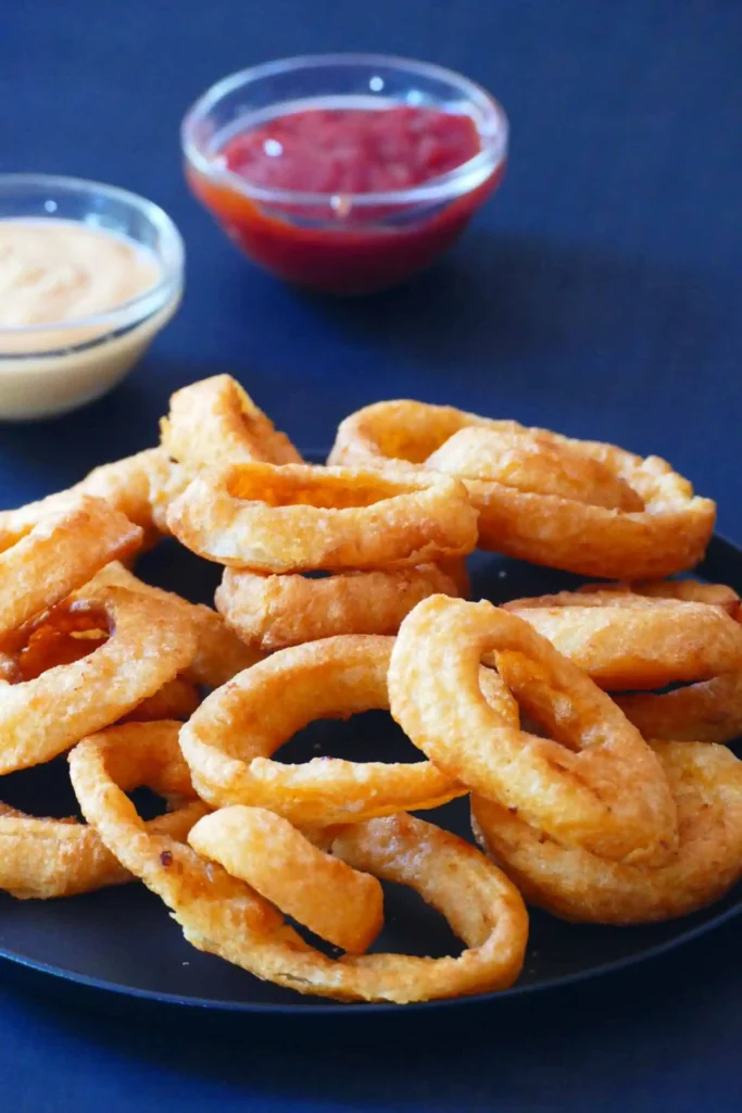 air fryer onion ring with sauce