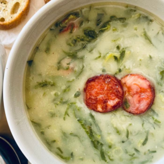 bowl of soup caldo verde