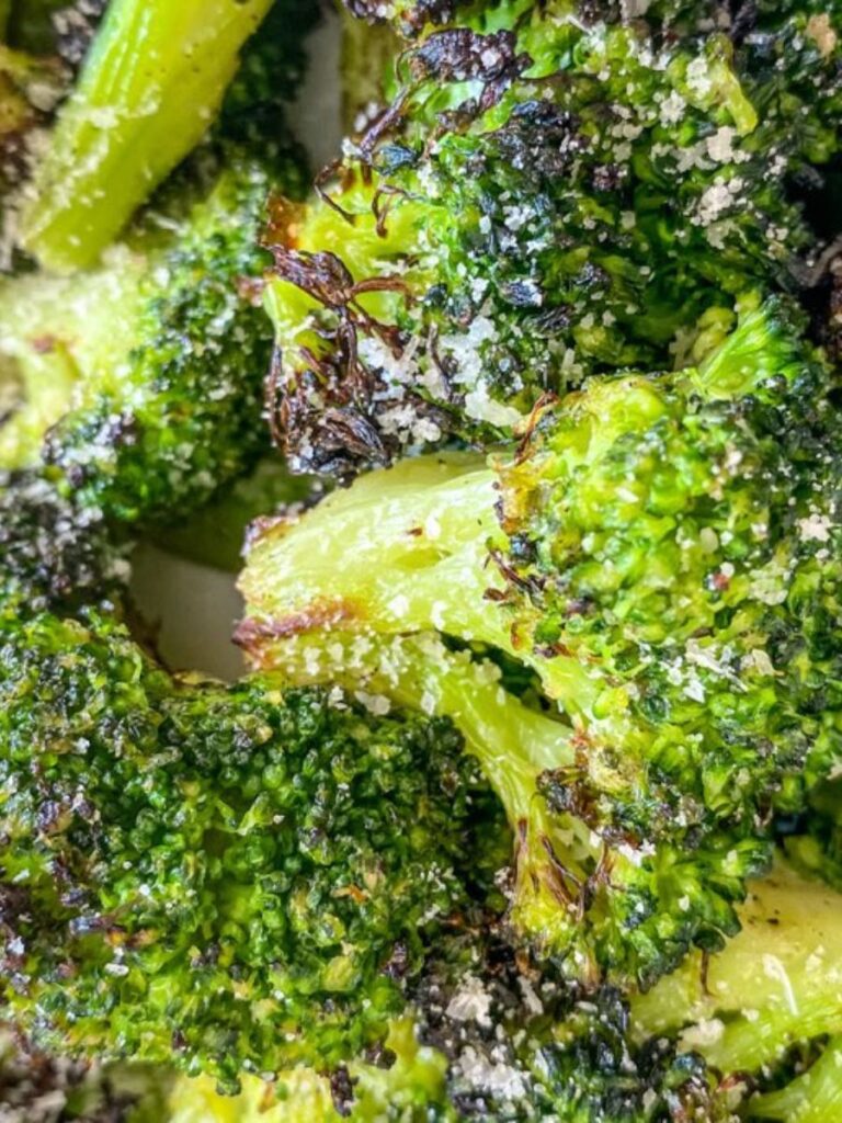 air-fried broccoli