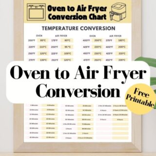 oven to air fryer conversion