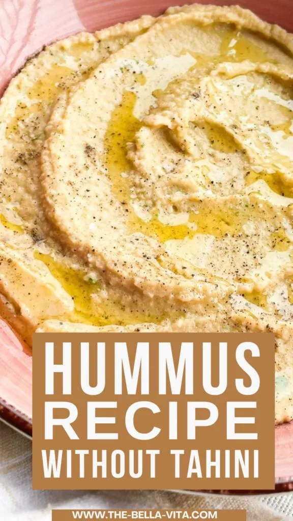 hummus recipe without tahini pintarest