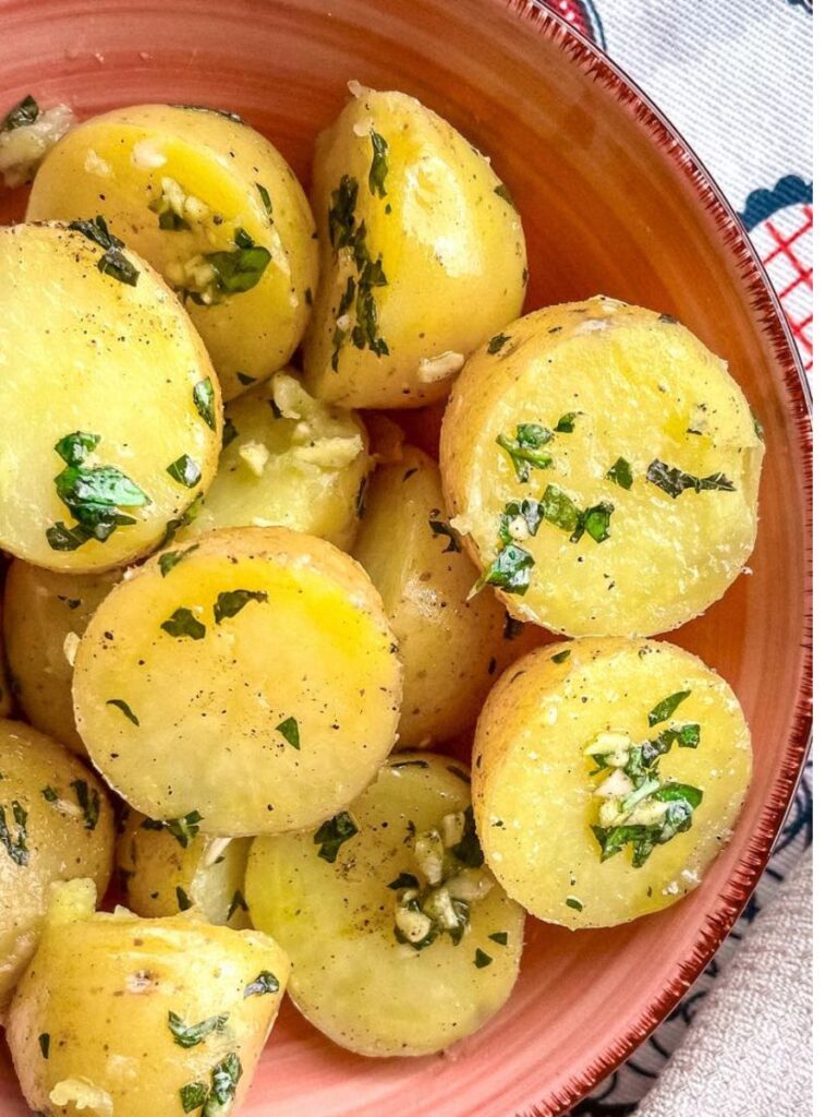 cooked potatoes in a plate