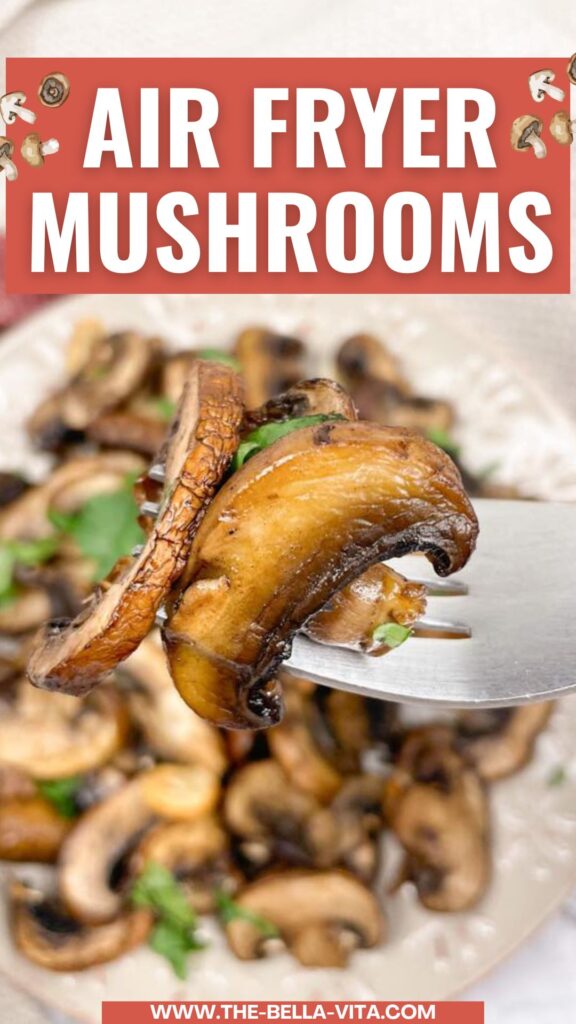 Air fryer mushrooms pintarest 