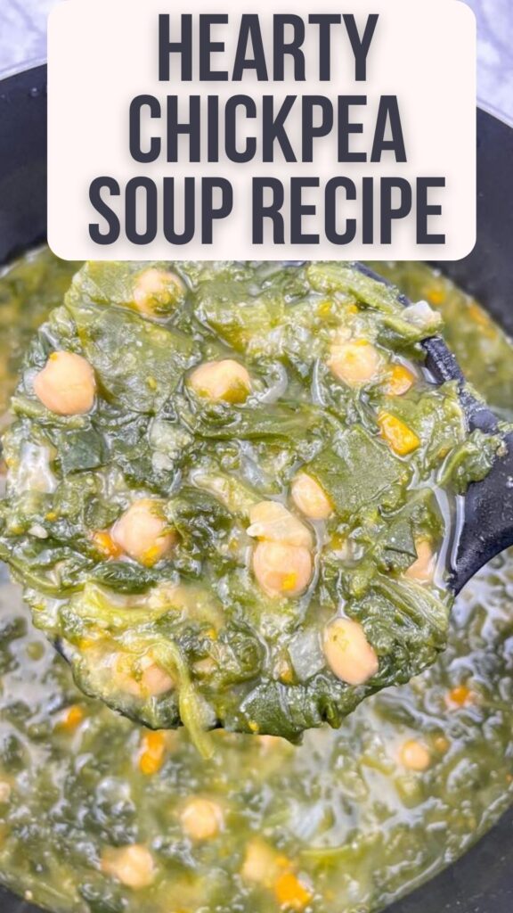 chickpea soup pin for pintarest
