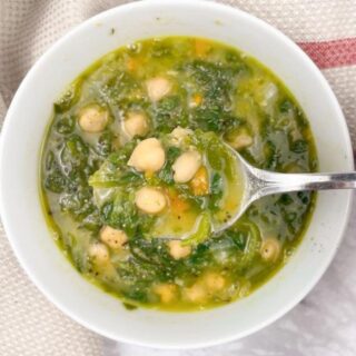 chickpea soup in a bowl