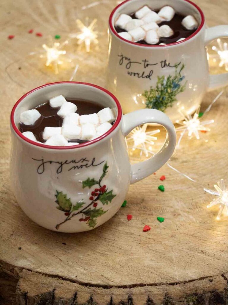 hot chocolate in a mug 