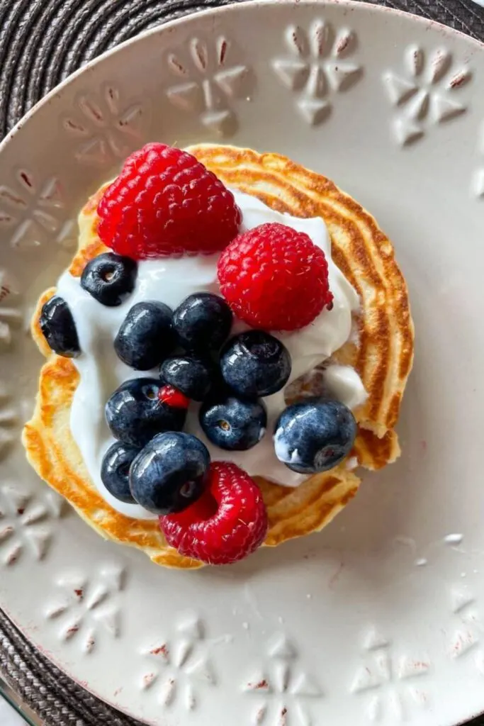 pancake with yogurt and red fruit