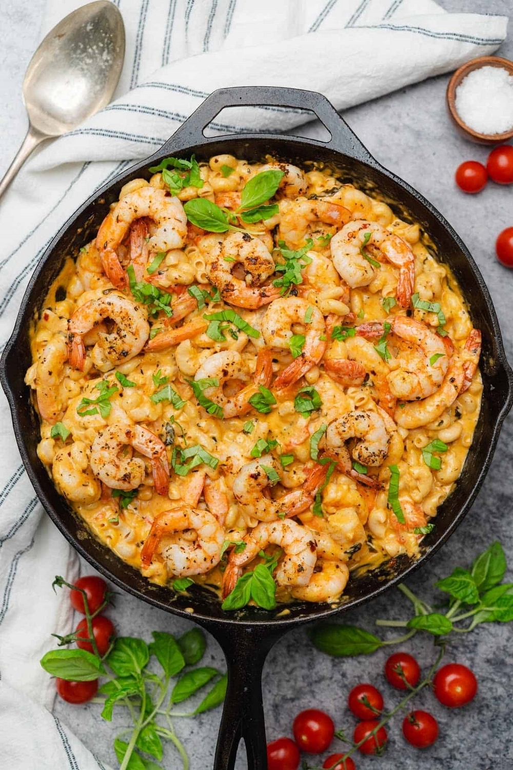 Creamy Mozzarella Shrimp Pasta Low Carb