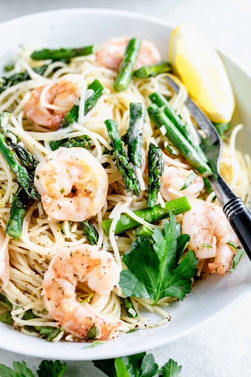 Easy Shrimp Asparagus Pasta With Lemon Cream Sauce