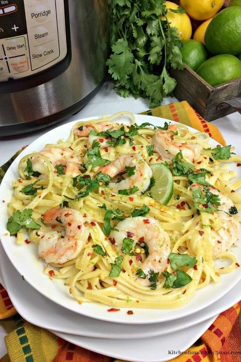Instant Pot Shrimp Scampi Pasta