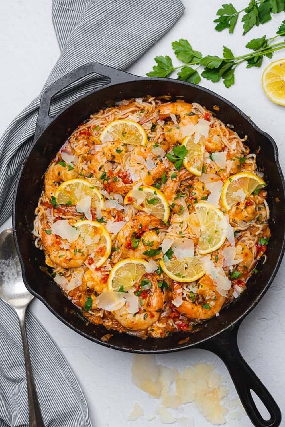 Low Carb Shrimp Caramelized Shallot Pasta