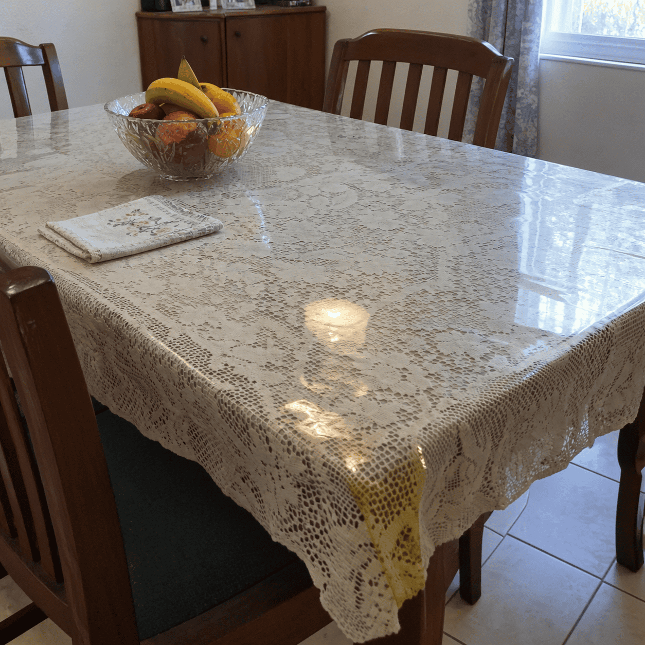 The Good Tablecloth, Under Plastic