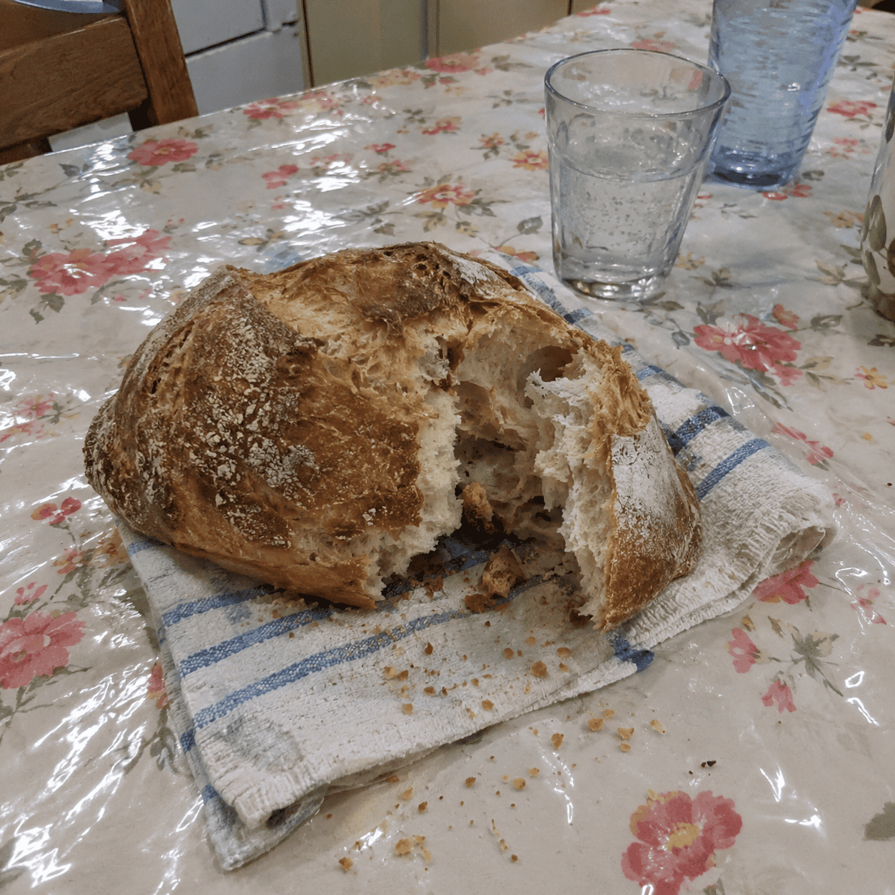 Bread goes on the table, not on a plate