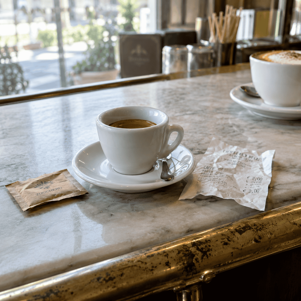 Ordering a cappuccino after dinner
