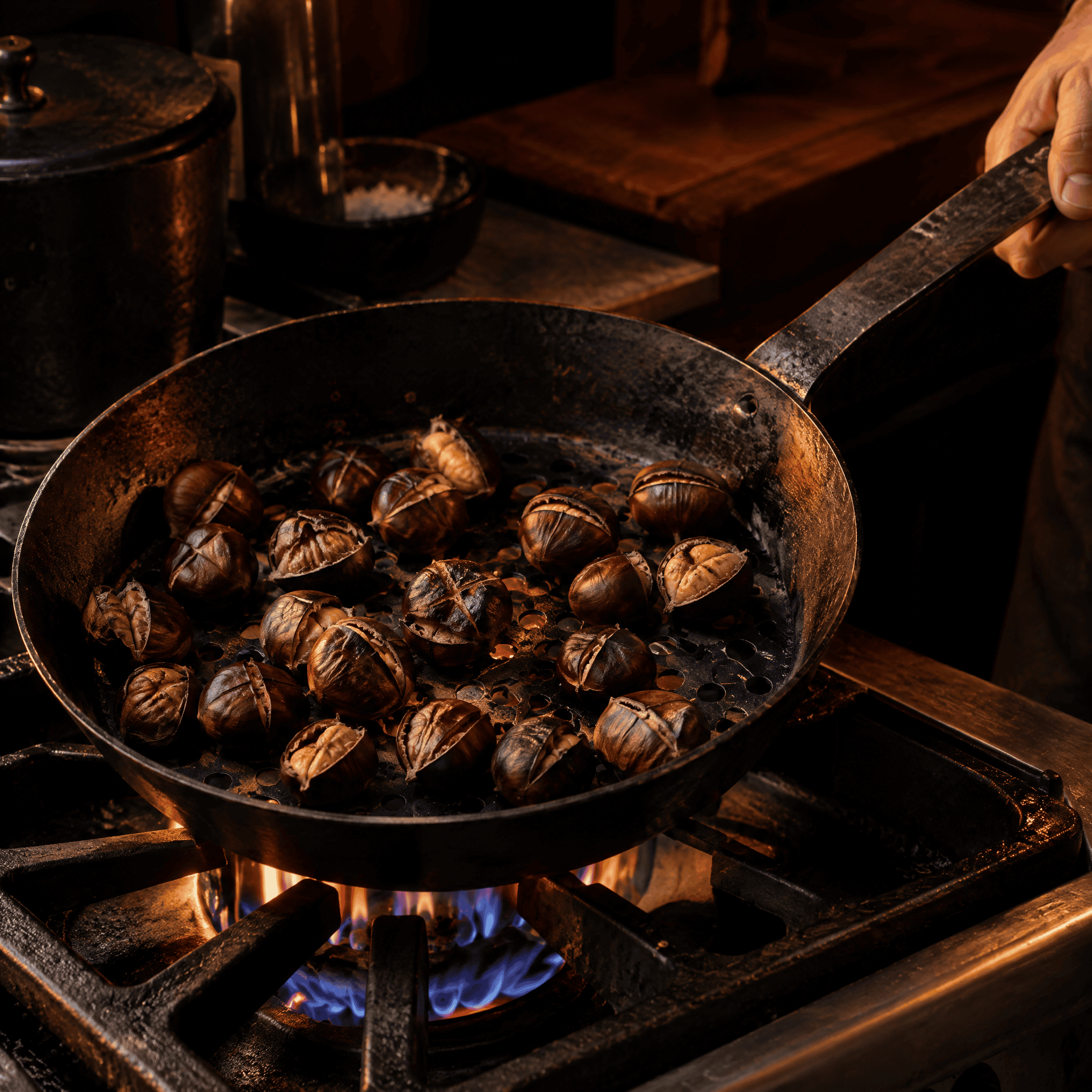 The Chestnut Pan With the Holes Comes Out