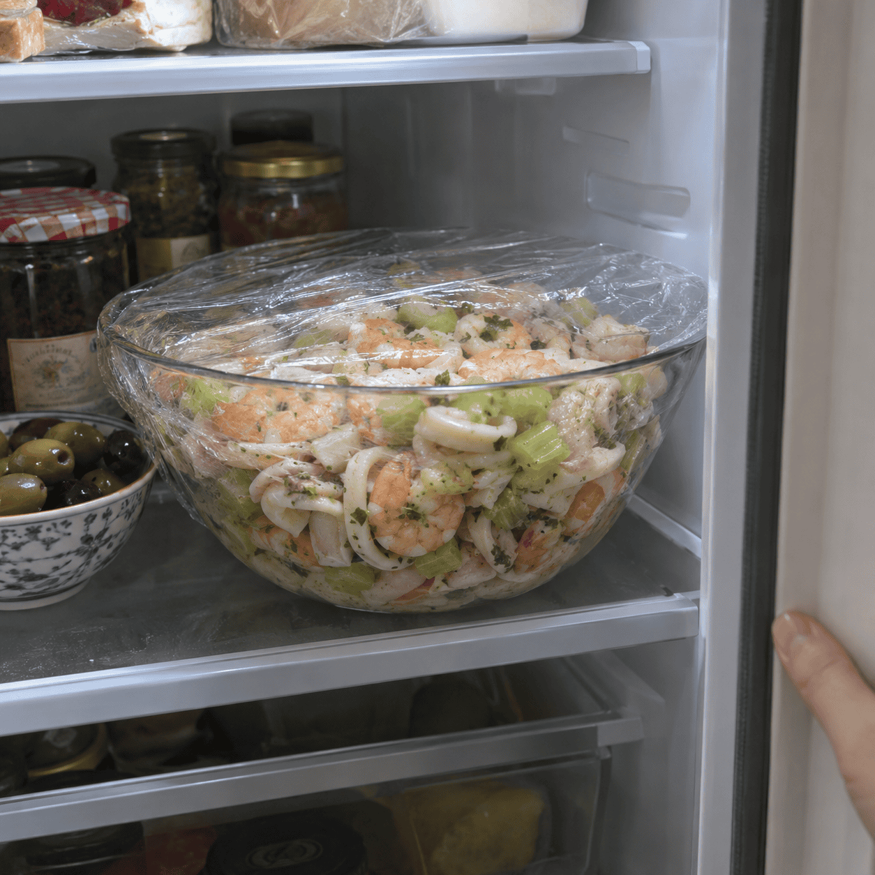 The Seafood Salad Is Made a Day Ahead