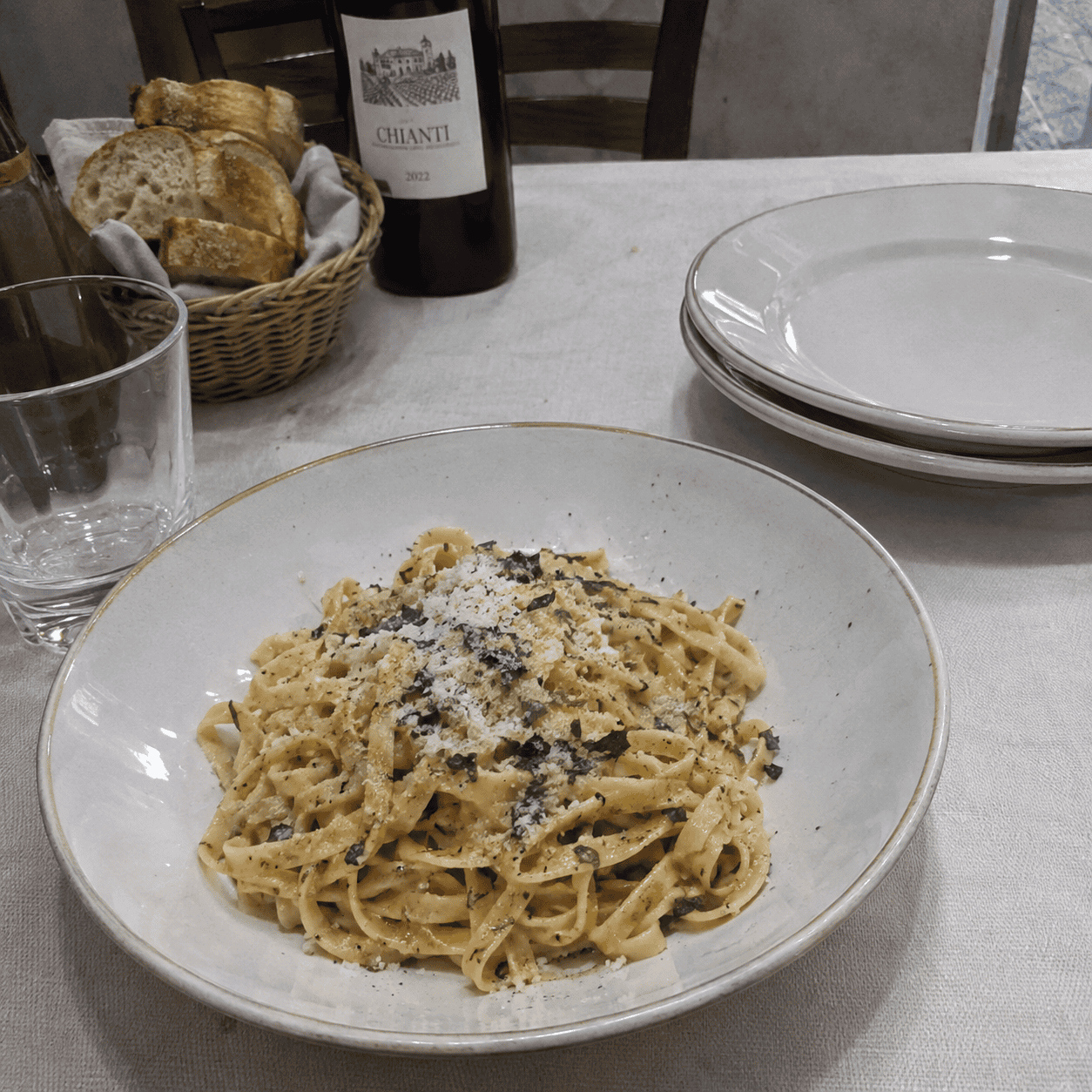 Pasta is a course, not a side dish