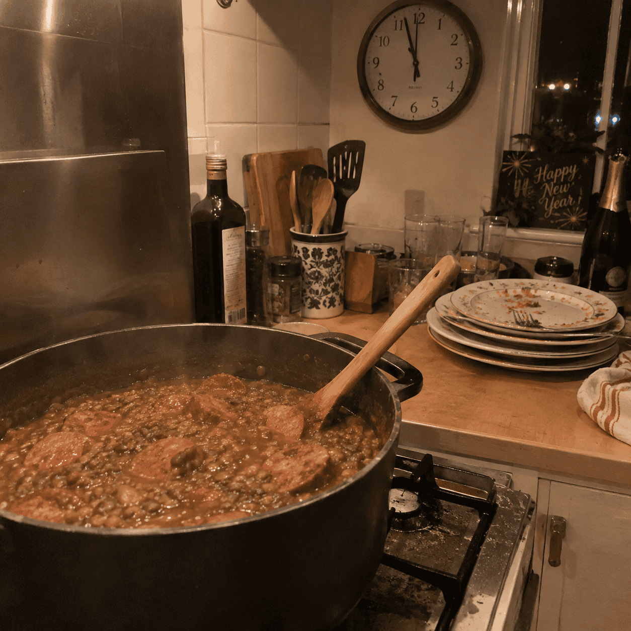 Lentils on New Year's, no arguments