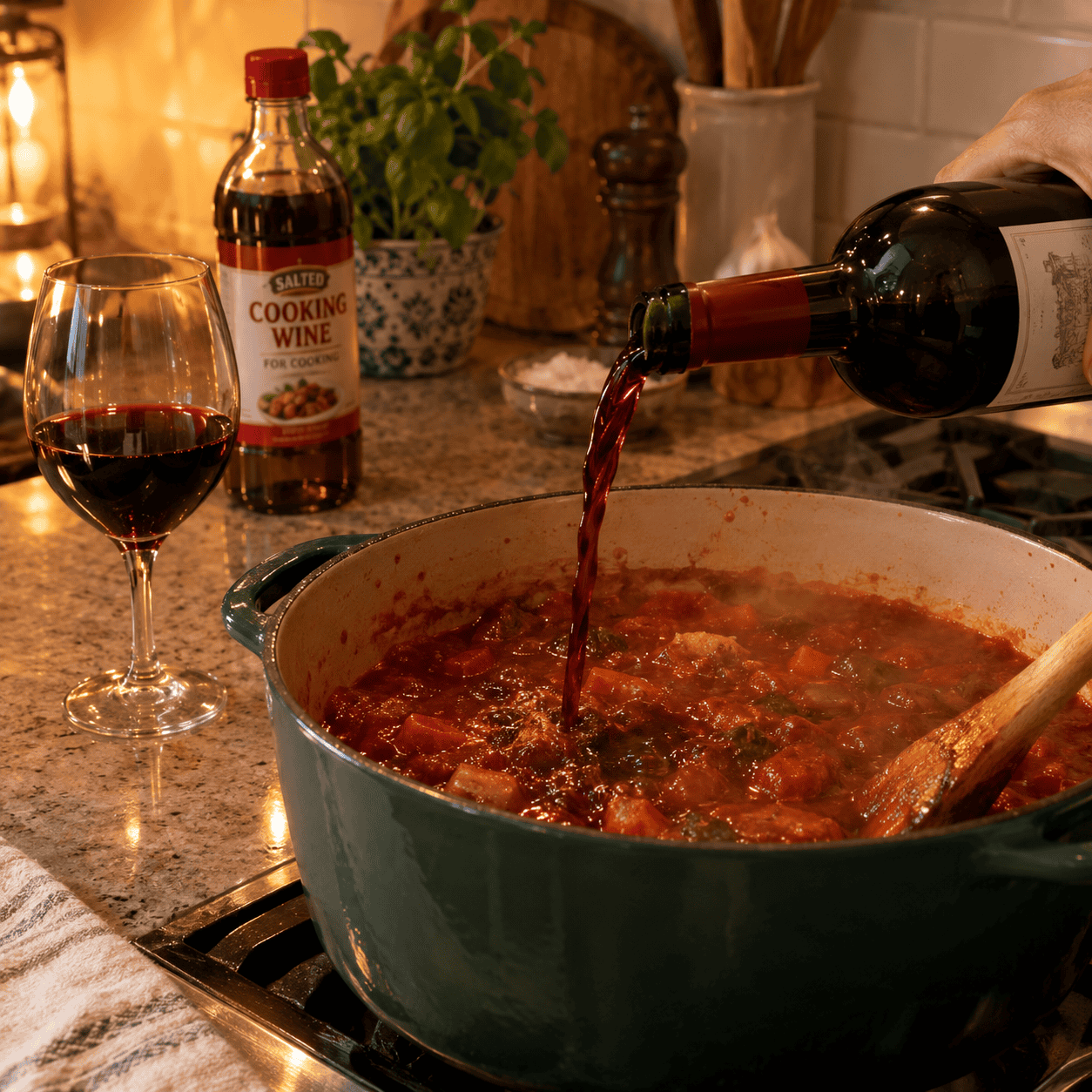 Cooking with bottled "cooking wine"