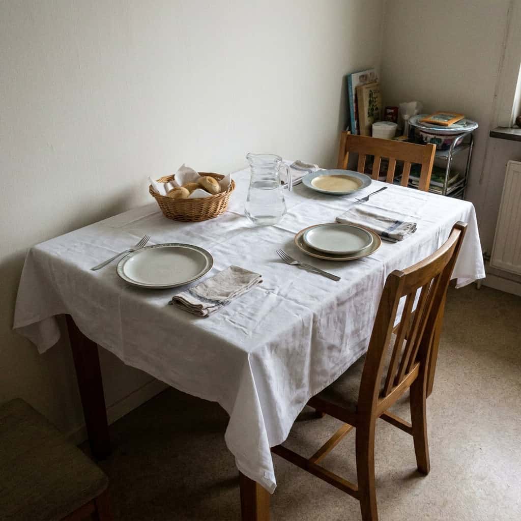 The table gets set properly, even for nobody