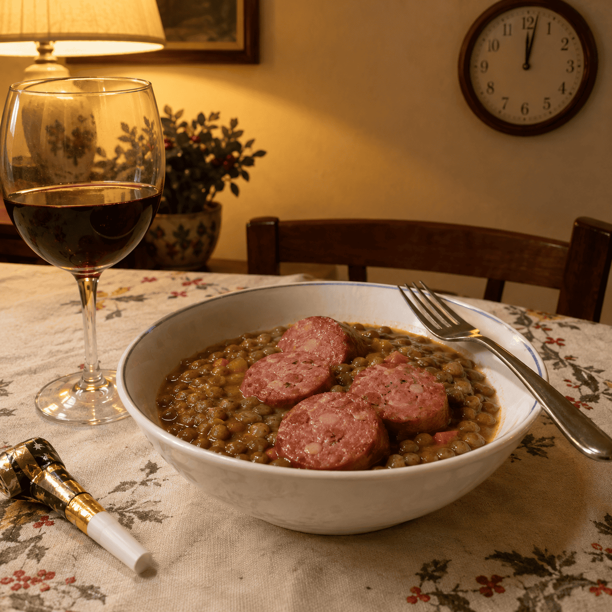 Lentils and Cotechino at Midnight