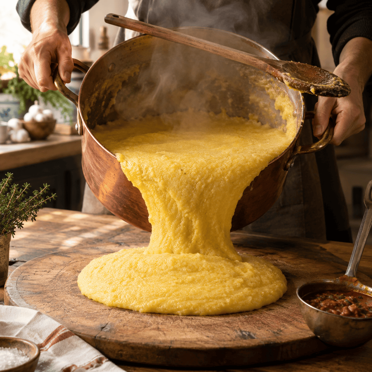 Instant polenta in three minutes