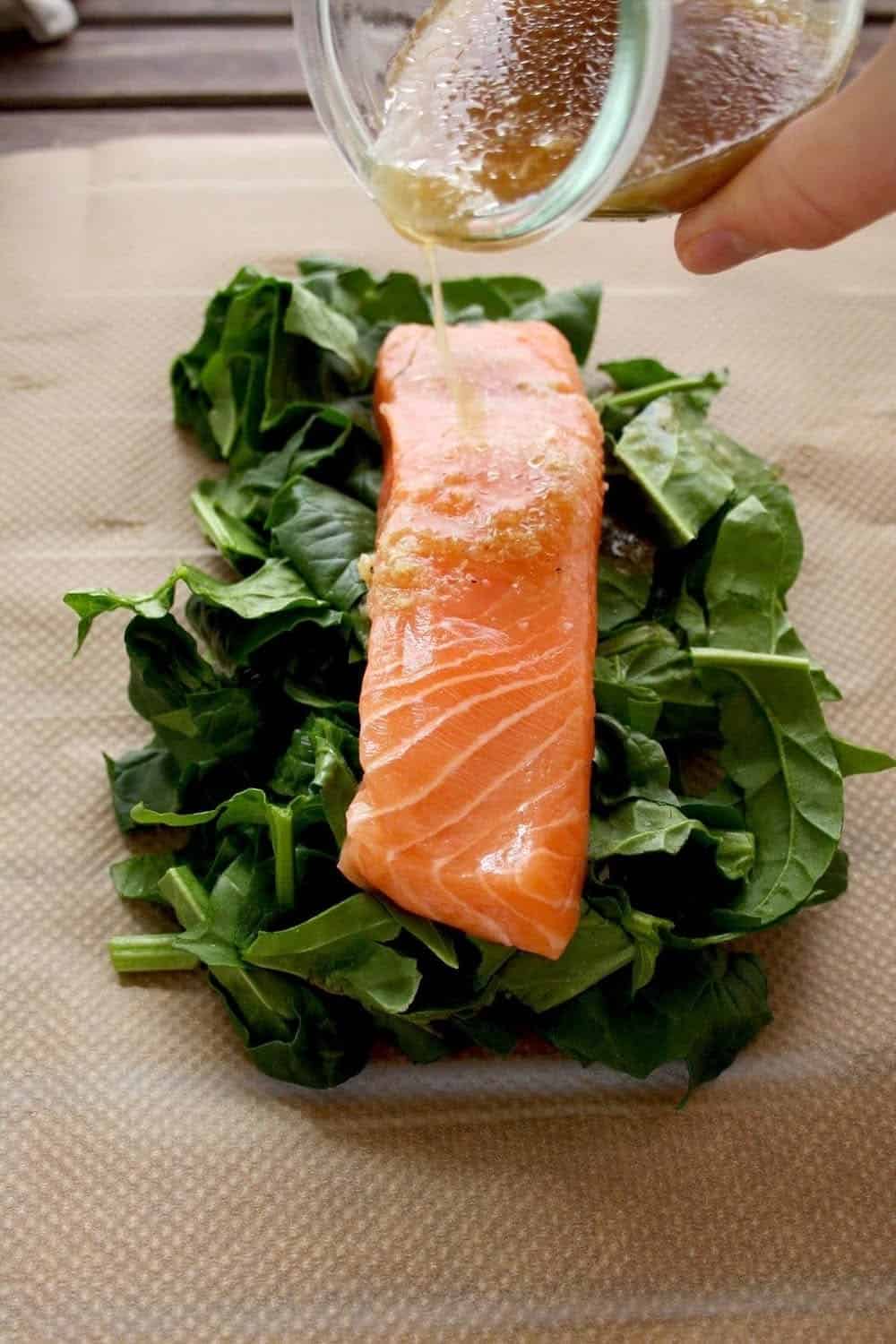 Parchment Salmon With Spinach Parchment Salmon With Spinach